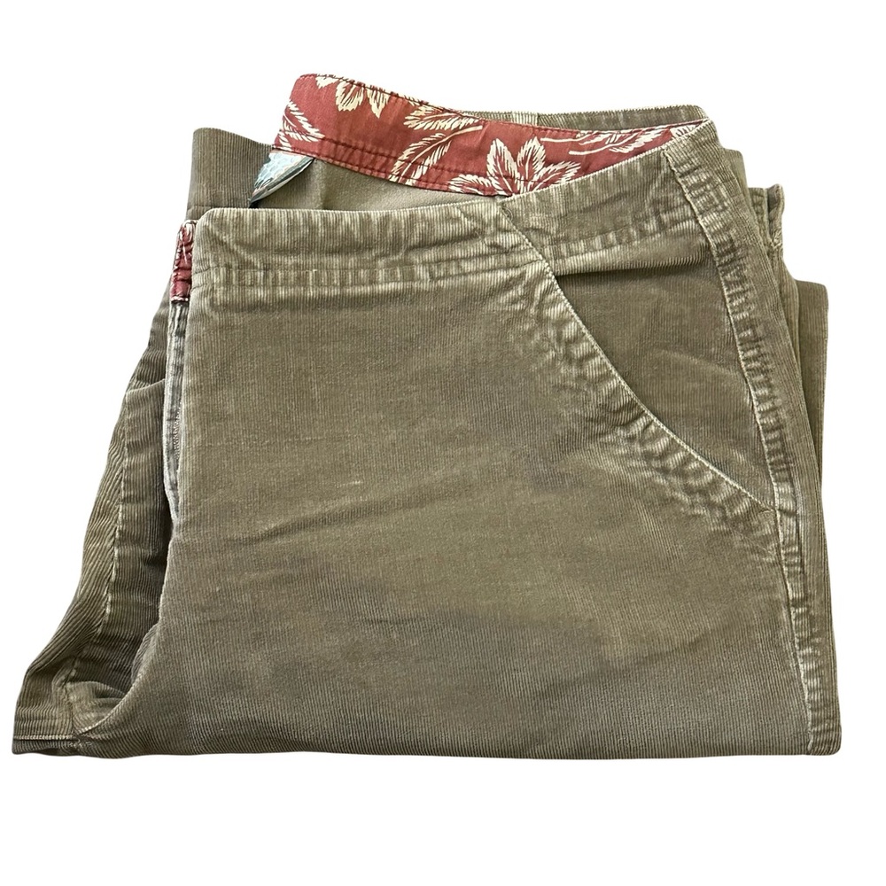 Horny Toad Tan Khaki Women’s Wide Leg Cropped Corduroy Pants Size 8 - Picture 10 of 15